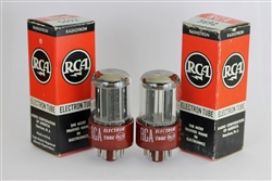 World's Best NOS 5692/6SN7 RCA Red Base Dual Triode Perfect Matched Pair  1959